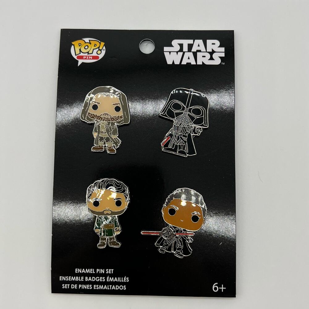 Funko Pop! Star Wars 4PK Enamel Pin Set NEW!! Obi Wan Kenobi Lucas Films Disney